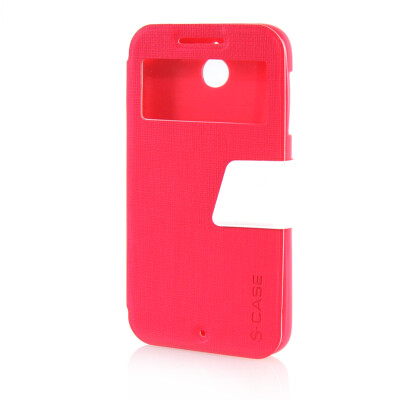 

MOONCASE Ultra Slim Leather Side Flip Pouch Stand Thin Shell Back ЧЕХОЛ ДЛЯ HTC Desire 510 Hot pink