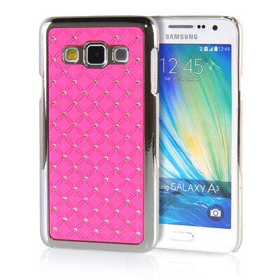 

MOONCASE Hard Chrome Plated Star Bling Back ЧЕХОЛ ДЛЯ Samsung Galaxy A3 Pink