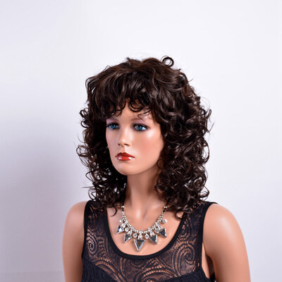 

QianBaiHui Synthetic Afro Curly Hair Wigs for Black Women Short Kinky Hair Heat Resistance Fiber Natural Looking Fasion Wigs