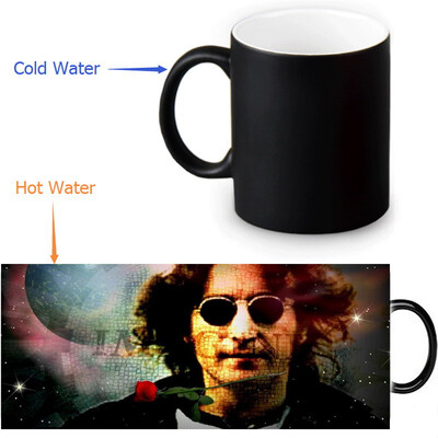 

John Winston Lennon Morphing Mug Color Change Tea Cup Magic Milk Coffee Mug