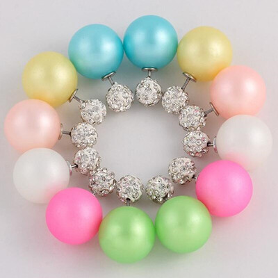

2018 новый дизайн мода shamballa шпилька серьги для женщин моделируется жемчужина многоцветный moonso e4490