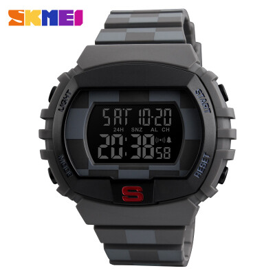 

2017 New SKMEI Mens Sport Watch Digital Watch Digital LED Calendar Water Resistant Water Proof Alarm Stopwatch Noctilucent