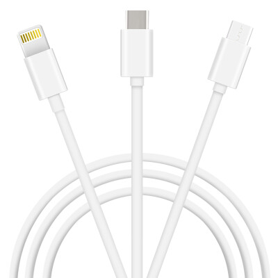 

Интерфейс Meiyi M31 TYPE-C / Android / Apple тройной в кабеле передачи данных / линии зарядки серый для Apple / music / Huawei и т