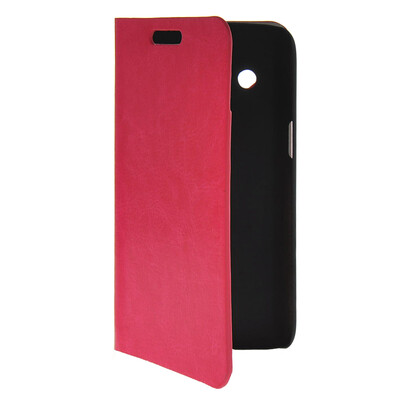 

MOONCASE Slim Leather Flip Wallet Card Pouch with Kickstand Shell Back ЧЕХОЛ ДЛЯ Samsung Galaxy Core 4G G3518 Hot pink
