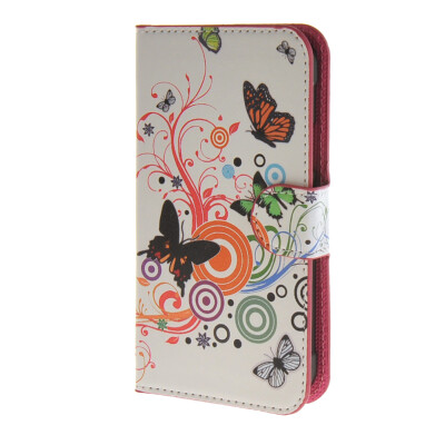 

MOONCASE Butterfly style Leather Wallet Flip Card Slot Stand Pouch Case Cover for Samsung Galaxy Xcover 3 SM-G388F A02