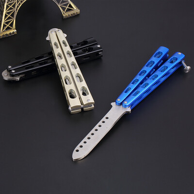 

Practice Metal Butterfly Steel Trainer Training Dull Knife Cool Sport Tool