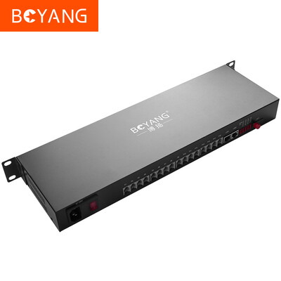 

BOYANG BY-16P1E Digital Telephone Optical Multiplexer 16-way Voice 1 Network Intercom Audio Optical Fiber Transmission FC Interface 1 Pair