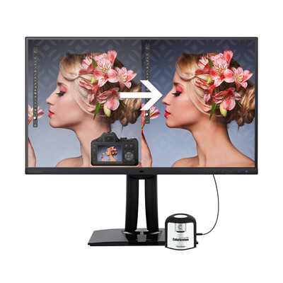 

ViewSonic Малая 27-дюймовая 4K IPS широкая цветовая гамма 99% AdobeRGB HDR10 графический дисплей с рамкой (VP2785-4K)