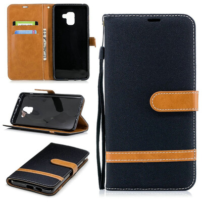 

BEFOSPEY Mixed Colors Denim PU LeatherSoft TPU Card Slot Stand Wallet Case For Samsung Galaxy A860"2018