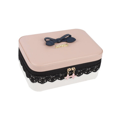 

SOFIS cosmetic case cosmetic storage box lipstick box eye shadow box jewelry box cosmetic bag simple portable birthday gift pink