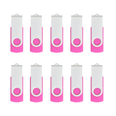 

Fillinlight 10PCS Pack Pink Swivel USB Flash Drive USB 20 USB Disk Flash Drive 360°Twist Drive