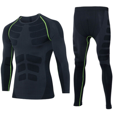 

Quick Dry Mens Running Sets 2 piecessets Compression Sports Suits Men Basketball Tights Clothes Gym Fitness Jogging Sportswear