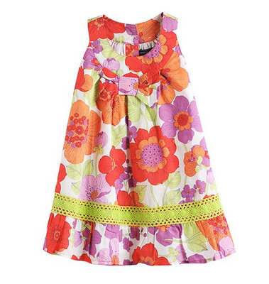 

Stylish kids Girls New Fashion Sleeveless O-neck Print Tank Dress