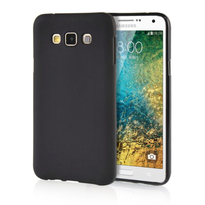 

MOONCASE Transparent Soft Flexible Silicone Gel TPU Skin Shell Back Case Cover for Samsung Galaxy E7 Black