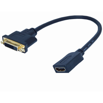 

Huayuan 30cm HDMI to DVI-D 241 Video Converter Adapter Cable FF Female For PC HDTV Monitor