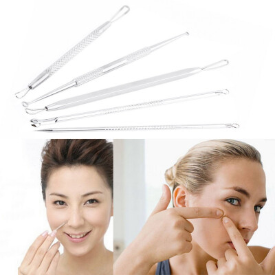 

5Pcs Blackhead Pimple Blemish Comedone Acne Extractor Remover Tool Set Kit