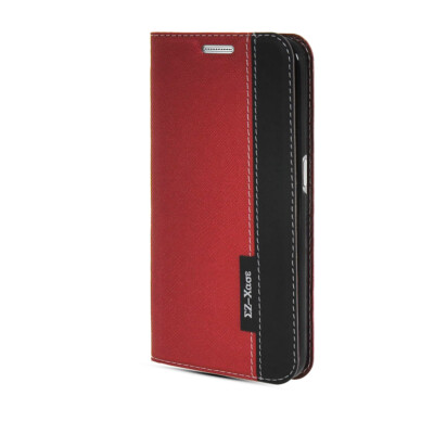 

MOONCASE Leather Side Flip Wallet Card Slot Pouch Stand Slim Back Case Cover for Samsung Galaxy S6 G9200 Red black