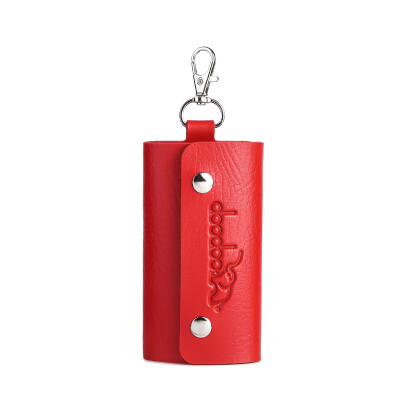 

DOODOO ladies key bag fashion multi-function key ring bag men&women key bag D0002 red