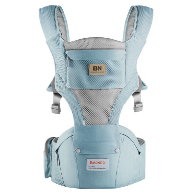 

Baoneo baby sling childrens waist stool multi-function four seasons universal baby front-holding bench single stool back child lightweight belt BNYD0303 light luxury version blue green