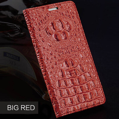 

Genuine Leather flip Case For Samsung S6 S7 S8 Plus Note 8 3D Crocodile Back Texture Phone Cover