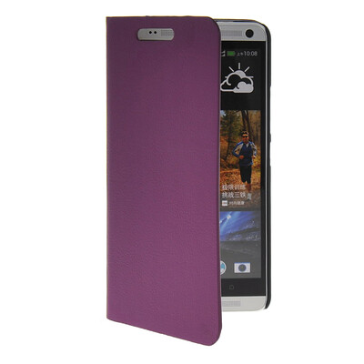 

MOONCASE Slim Leather Flip Wallet Card Pouch with Kickstand Shell Back Case Cover for HTC One Max T6 Purple
