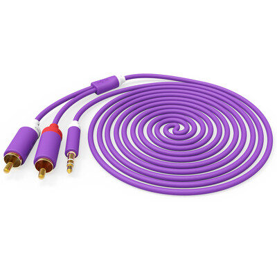 

Wins shengwei ARC-1050F 35mm one two audio cable 5 m clove purple 35 turn double lotus 2RCA audio computer speaker line amplifier audio line