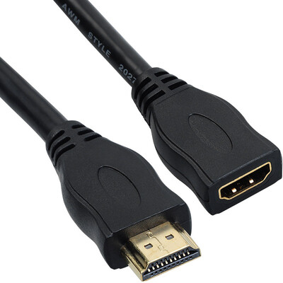 

Fergie Kappa cabos F0505 hdmi extension line hdmi male to female high-definition line revolution female HDMI cable 14 version 5 meters black