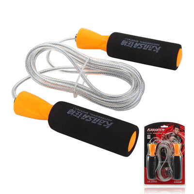 

Warrior KANSA high quality mechanical bearing wire rope skipping KS1308 wire outside the plastic protective layer anti-slip foam sweat handle