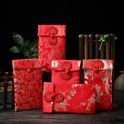 

Jinlongxing Glosen red bag New Years interest is to seal the old money red bag wedding spring festival red envelope Chinese style buckle 8001
