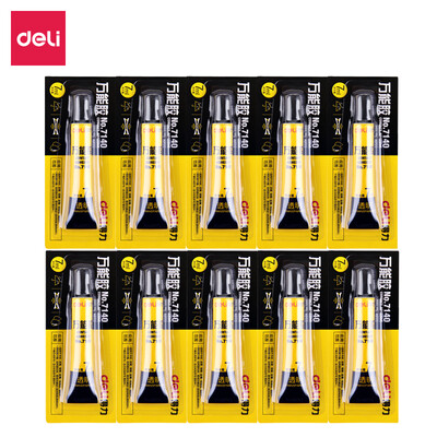 

Deli deli viscous metal leather strong liquid glue 10 sticks 7140