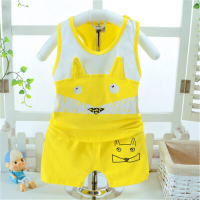 

Bamboo cotton baby cotton sleeveless vest shorts set boys&girls