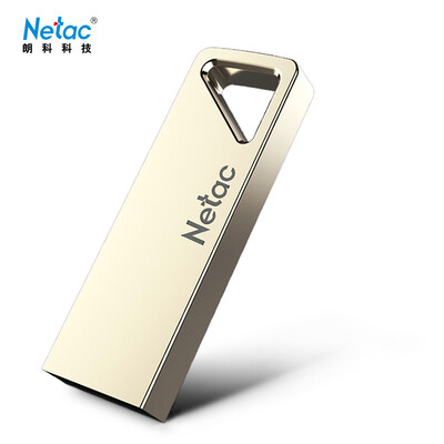 

Netac U326 U disk 32G full disk encryption metal waterproof mini car U disk pear nickel