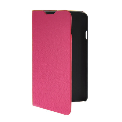 

MOONCASE Slim Leather Side Flip Wallet Card Slot Pouch Stand Shell Back ЧЕХОЛ ДЛЯ LG F70 Hot pink
