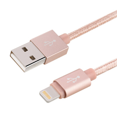 

iPhone Cable, 1M / 3.3FT нейлоновая плетеная синхронизация и зарядка USB-кабелей Зарядное устройство для iPhone, iPad, iPod - Rose Gold