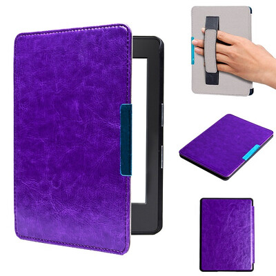 

Magnet Folio PU leather smart cover case with hand grap cover for 2016 All-New Kindle 8th Generation 2016 ereader cover case