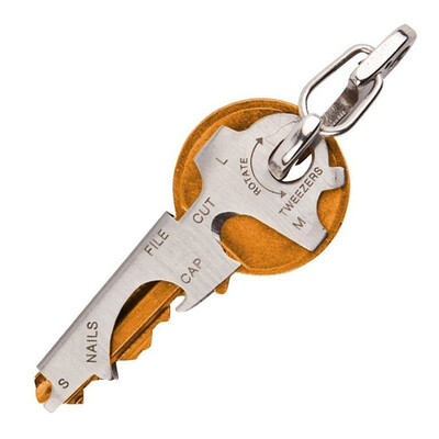 

NicerDicer полезно 8 в 1 практичный карманный Multi Tool Брелок выживания шестерни из нержавеющей стали