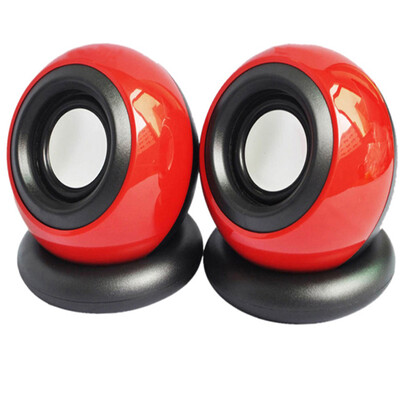 

Shu run ROVKING 028 computer small speakers USB20 notebook small audio mini subwoofer speaker red