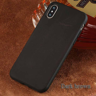 

Жесткий кожаный чехол для LANGSIDE для iPhone X Case Vintage Crazy skin skin Обложка для всех