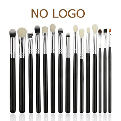 

BEILI Schwarz 15 Stücke lidschatten Concealer eyeliner Augenbrauen Natürliche Goat Pony Kunsthaar Make-Up pinsel Set