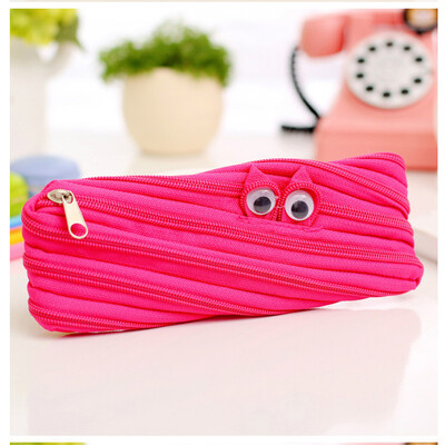 

Pencil Case Cute Solid Color Simple Pencil Bag Pencil Case Zipper Bag Stationery Pouch Pen Holder Cosmetic Makeup Tool Kawaii Bag