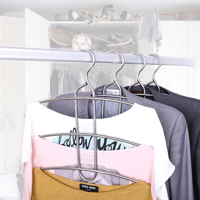 

Bingyou multi-layer hanging clothes rack stainless steel hangers bold wardrobe rack