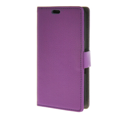 

MOONCASE Litch Skin Leather Card Slot Wallet Bracket Back чехол для Sony Xperia E4g Purple