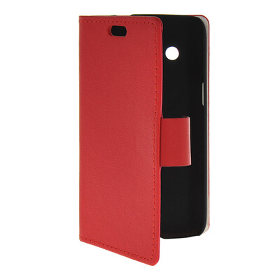 

MOONCASE Slim Leather Flip Wallet Card Pouch with Kickstand Shell Back ЧЕХОЛ ДЛЯ Samsung Galaxy Core 4G G3518 Red