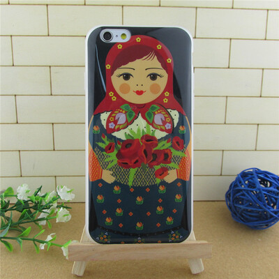 

Мягкий TPU Чехол для iPhone 5 5S/ 6 6S матрешка дизайн