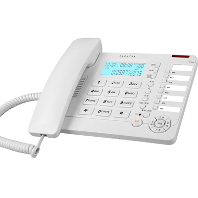 

Alcatel ALCATEL T518 fixed corded telephone base machine a push-to-talk free battery hands-free office business home with a rope machine board machine white