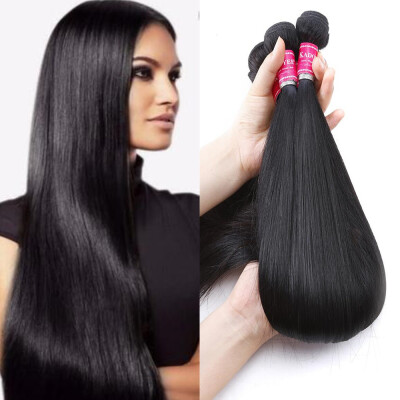 

Straight Hair Weave 3 Bundles Deals 100 Human Hair Bundles Natural Color Remy Hair Extensions Kadoyee Hair