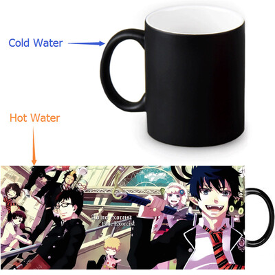 

Ao no Exorcist 350ml/12oz Heat Reveal Mug Color Change Coffee Cup Sensitive Morphing Mugs Magic Mug Milk Tea Cups