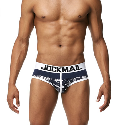 

JOCKMAIL mens underwear cotton stitching printing mens briefs cotton comfort sweat-absorbent briefs