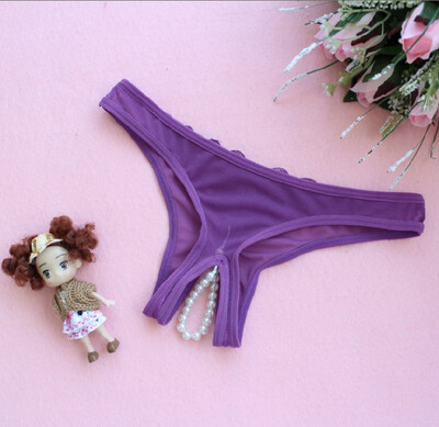 

Sexy Panties Perspective Pearl Crotch Mesh Lace Сексуальное нижнее белье Взрослая пара Flirting Temptation Underwear