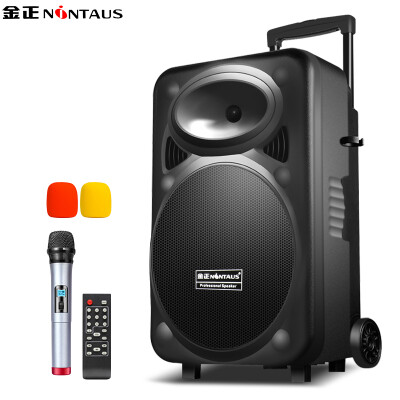 

Jinzheng NINTAUS N9 15-inch square dance audio outdoor portable speaker mobile high power Bluetooth speaker lever sound box black